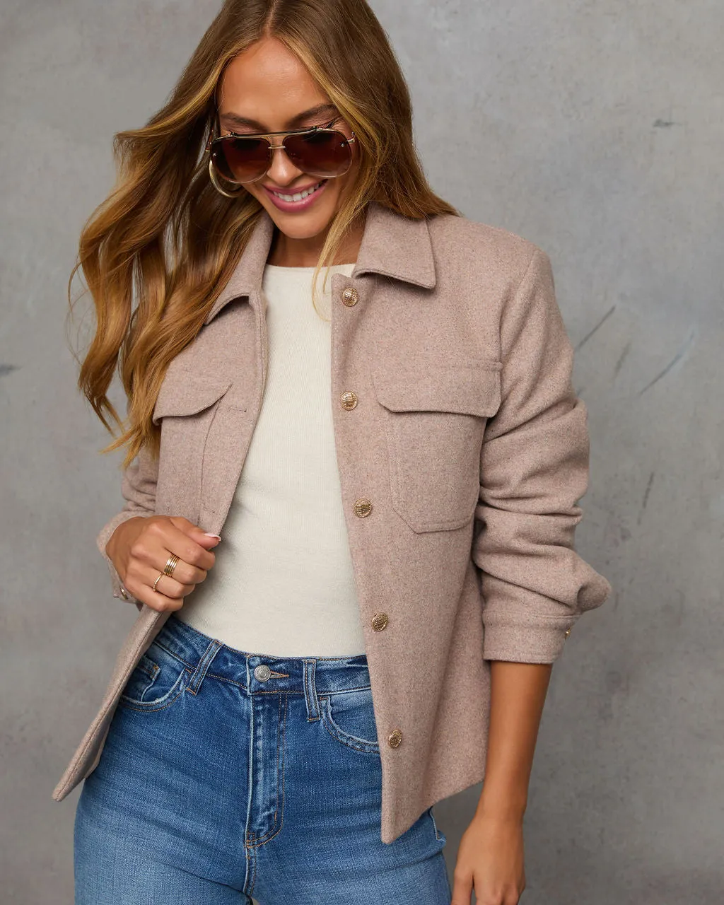 Around Town Brushed Wool Jacket sold by Vici product image thumbnail 5