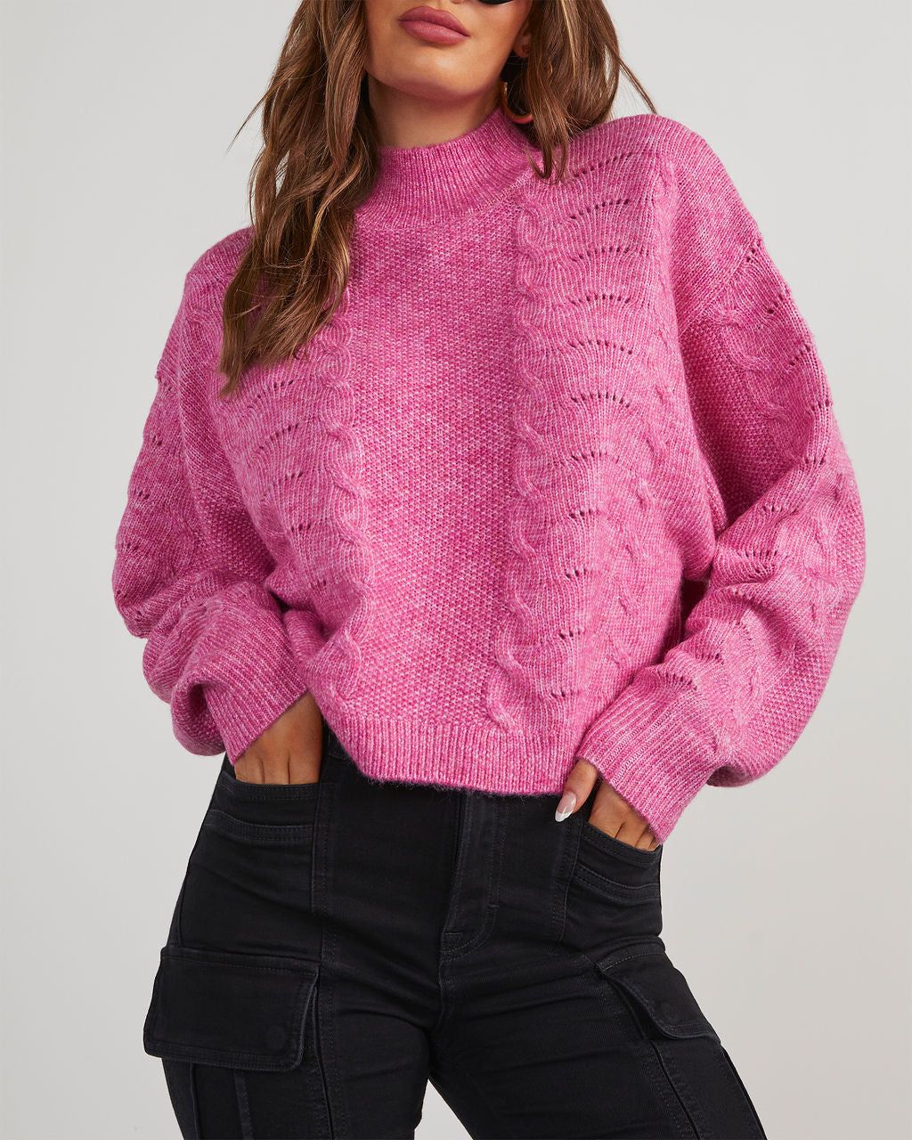 Marisse Mock Neck Knit Sweater sold by Vici product image thumbnail 4
