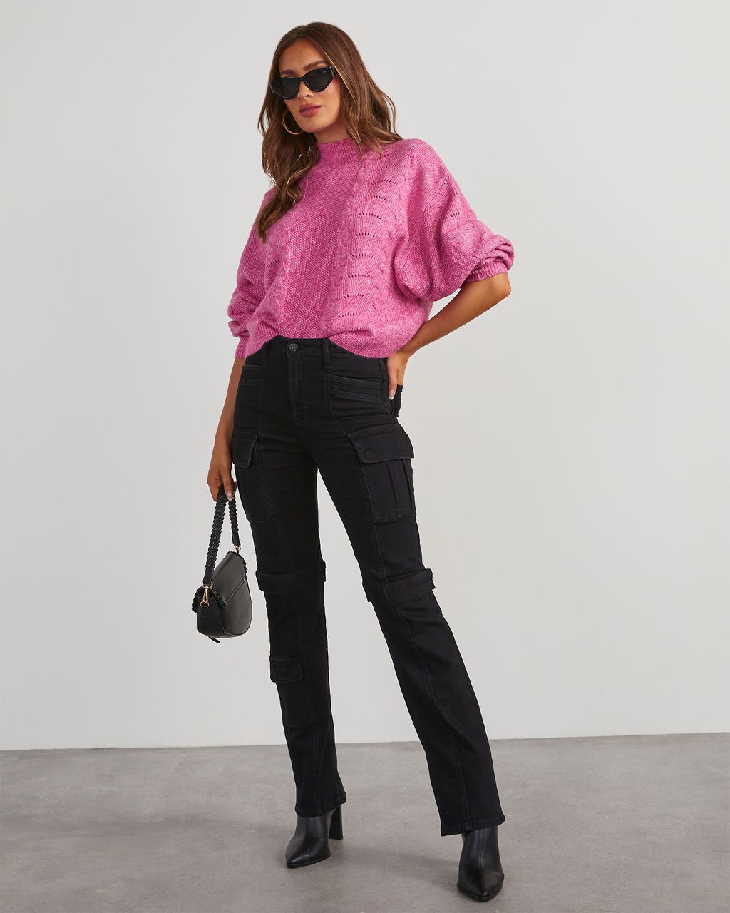 Marisse Mock Neck Knit Sweater sold by Vici