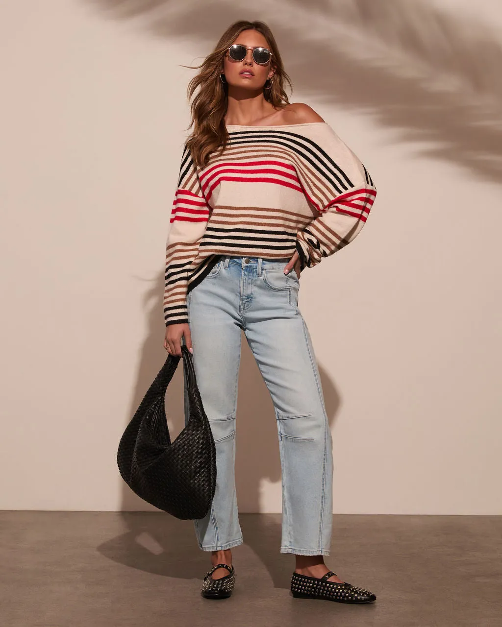 Jalen Dropped Shoulder Striped Sweater sold by Vici product image thumbnail 5