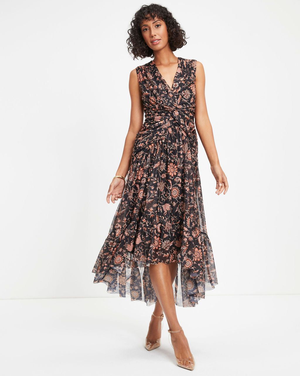 Creating My Own Destiny Floral Twisted Front Midi Dress sold by Vici product image thumbnail 3