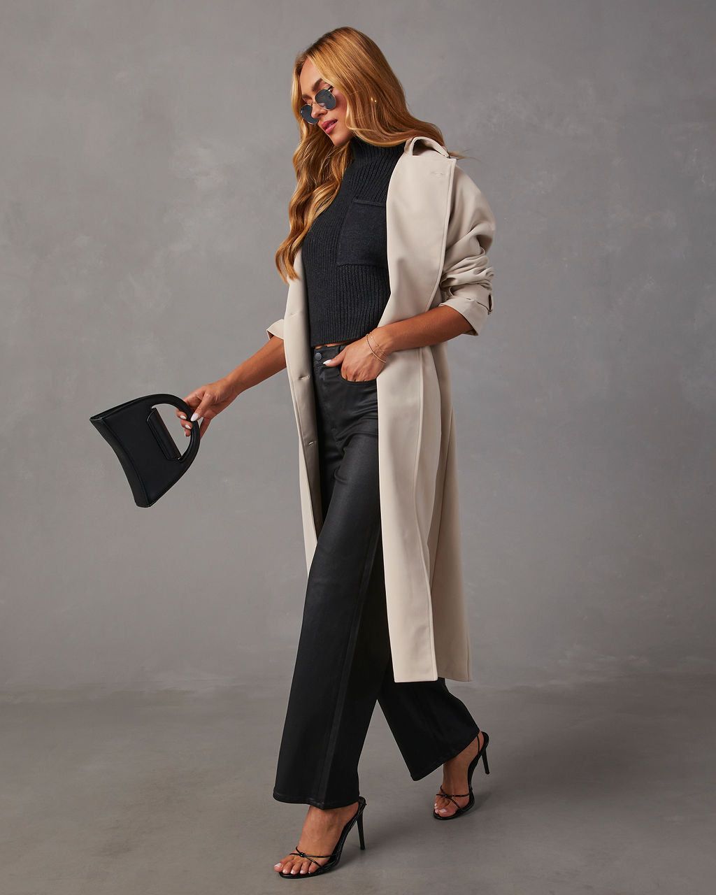 VICI Icon Coated High Rise Straight Jeans - Black sold by Vici product image thumbnail 5