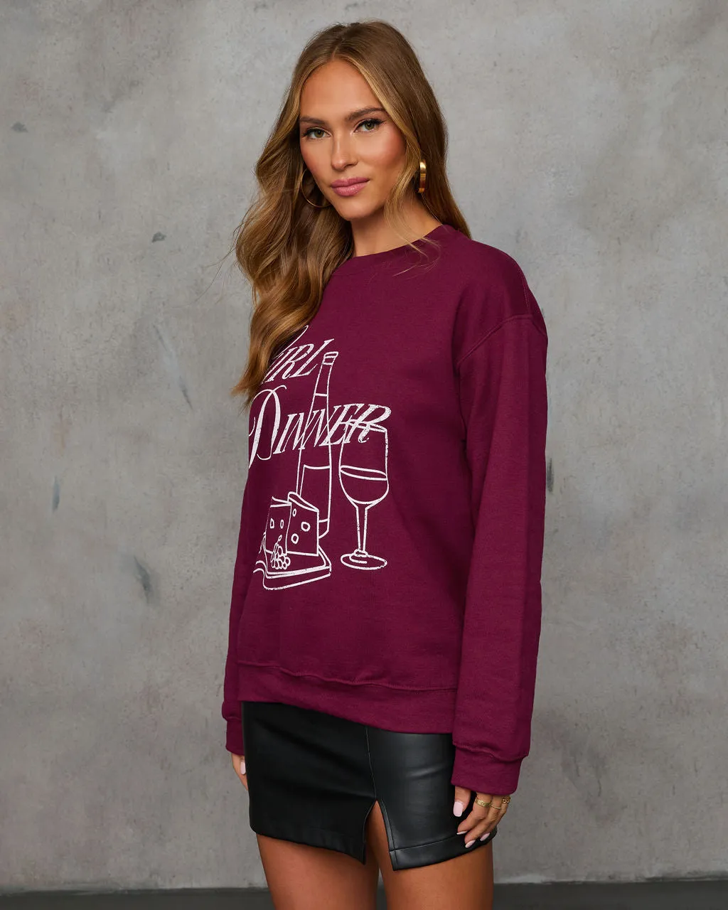 Girl Dinner Graphic Sweatshirt sold by Vici product image thumbnail 3
