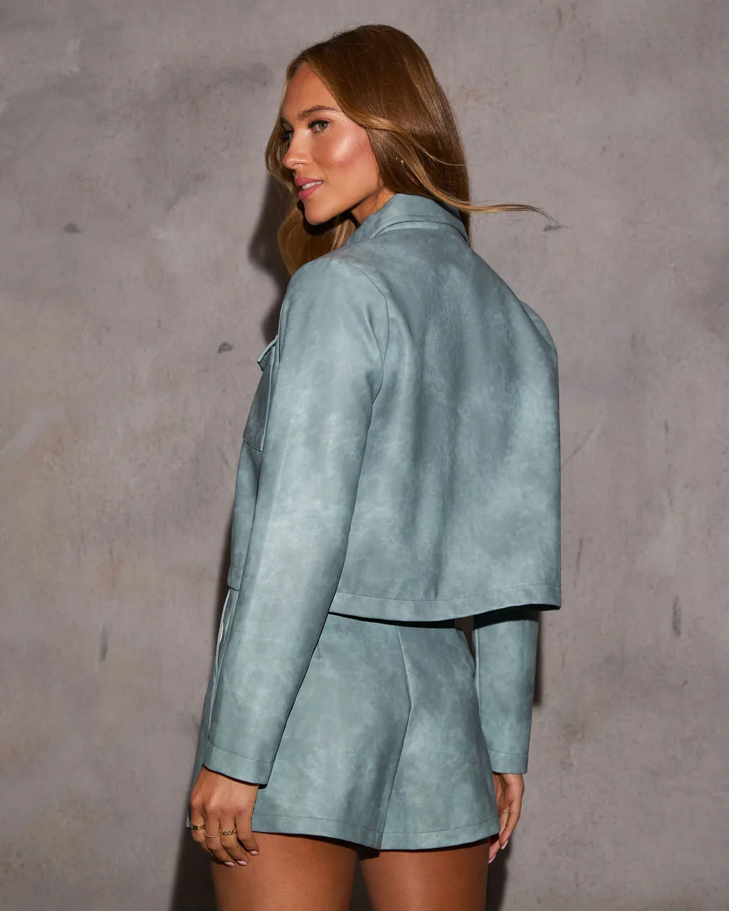 Gianna Cropped Leather Jacket sold by Vici product image thumbnail 4