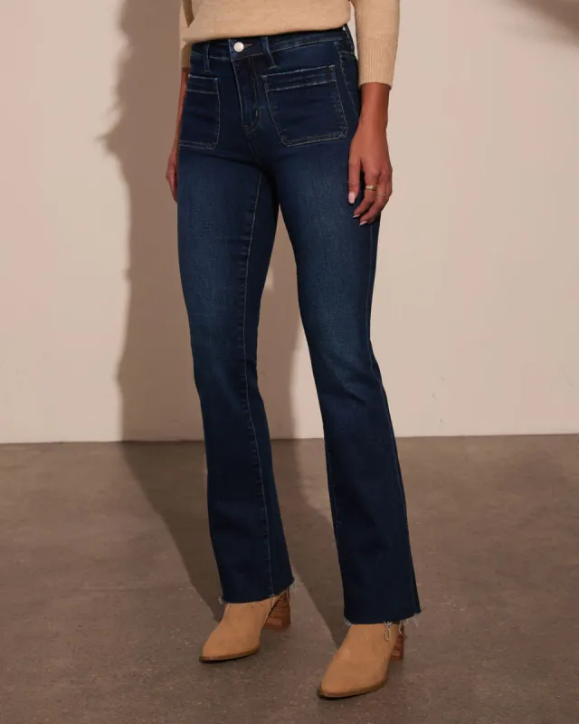 Raleigh High Rise Flare Jeans sold by Vici