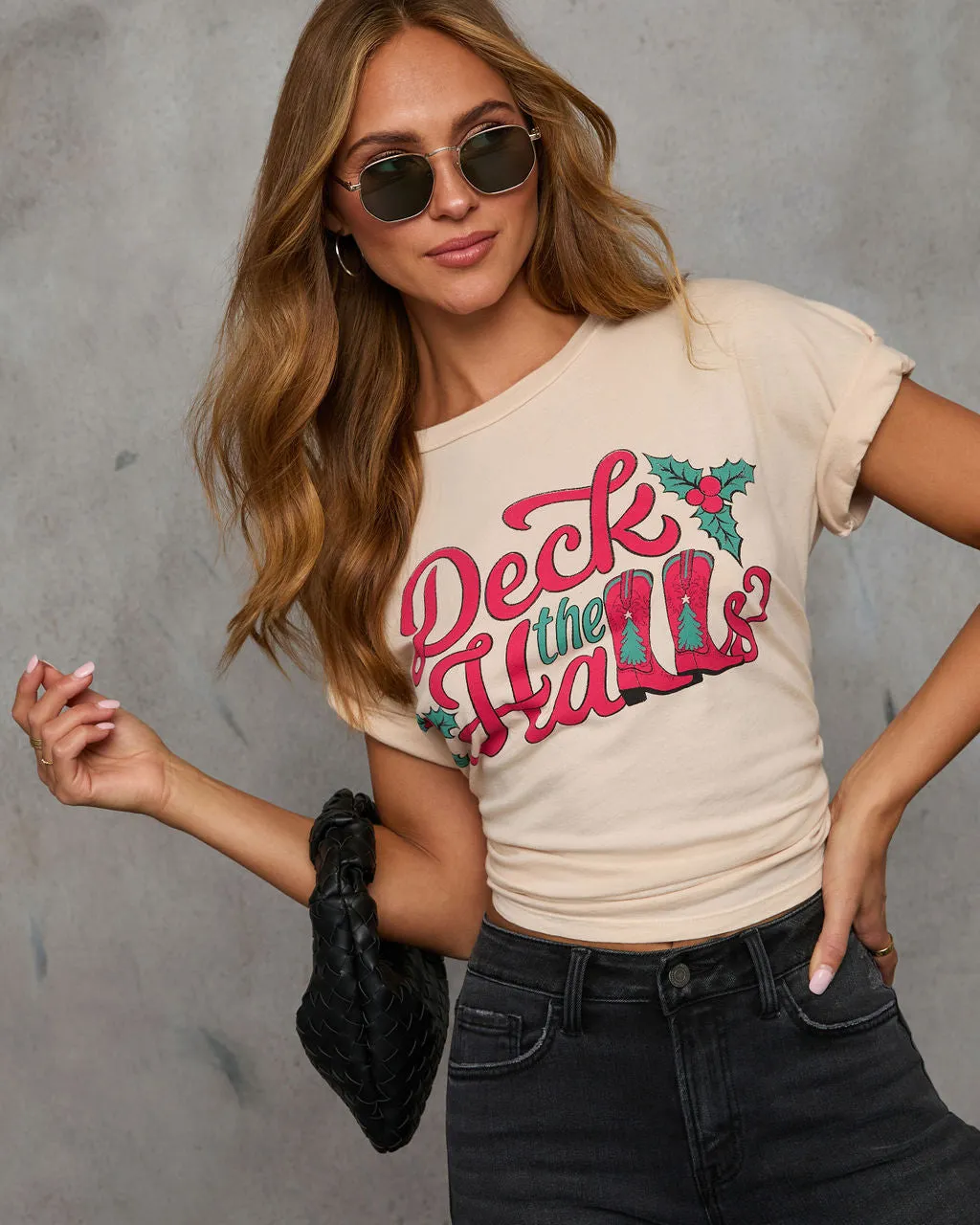 Deck The Halls Graphic Tee sold by Vici product image thumbnail 5