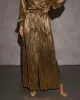 Starry Night Pleated Metallic Wide Leg Pants sold by Vici