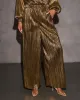 Starry Night Pleated Metallic Wide Leg Pants sold by Vici