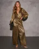Starry Night Pleated Metallic Wide Leg Pants sold by Vici