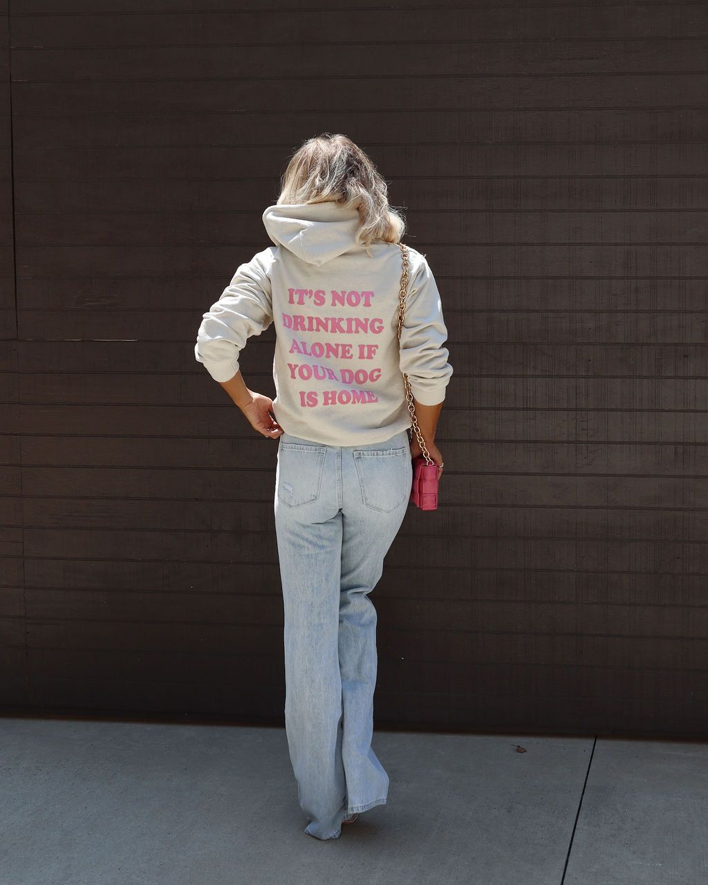 Drinking Dog Mama Hoodie - Beige sold by Vici product image thumbnail 2