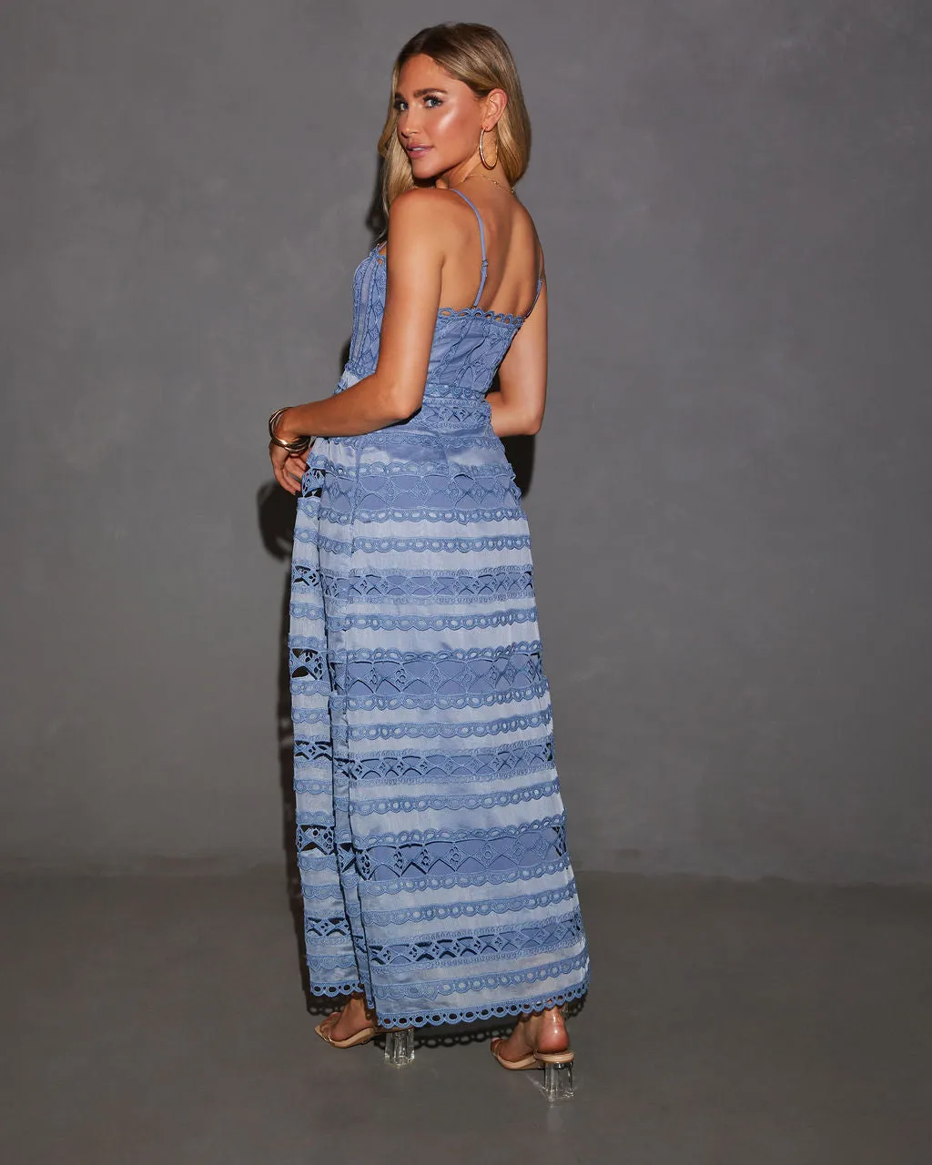 Dancing Queen Eyelet Maxi Dress sold by Vici product image thumbnail 4