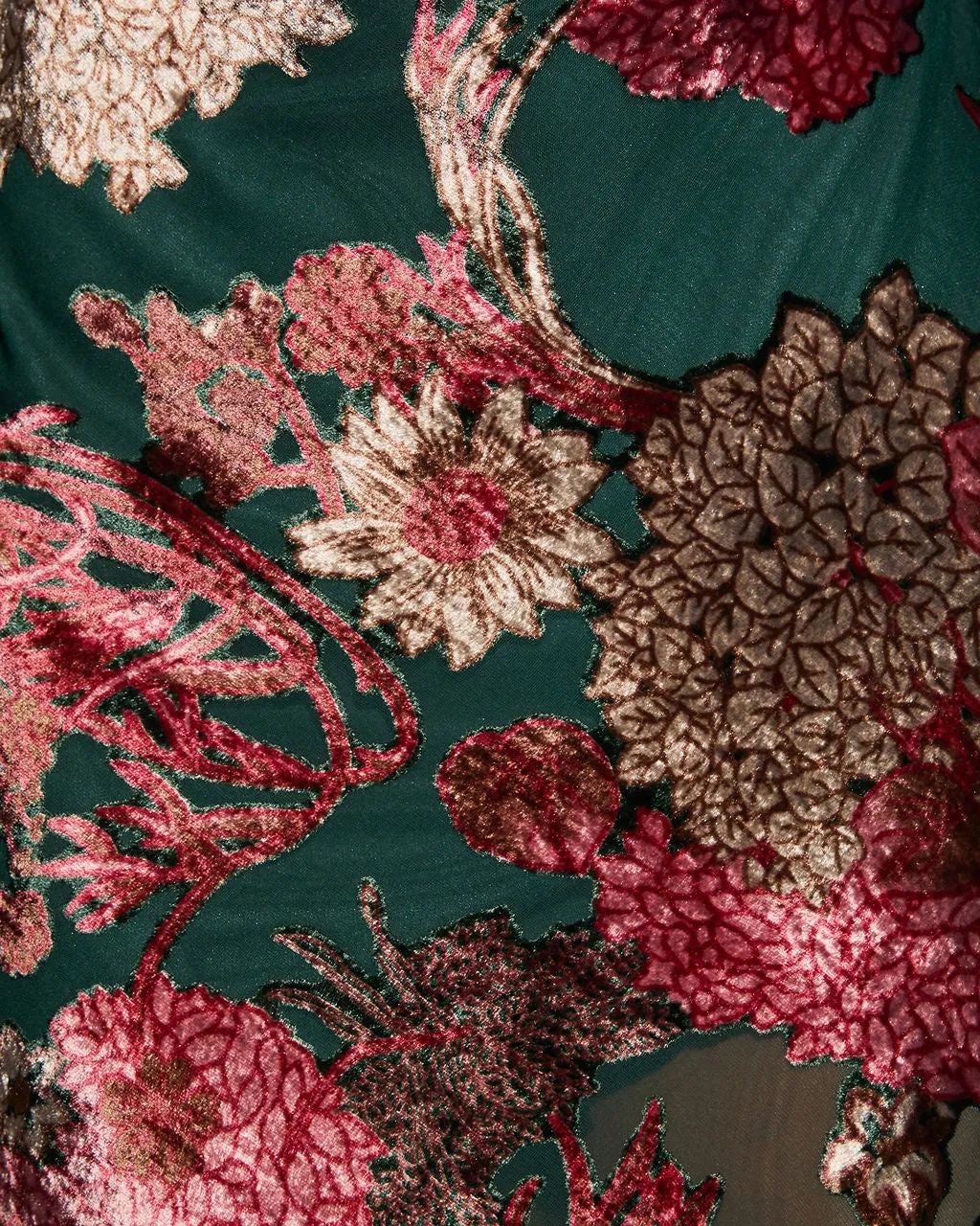 Morison Floral Velvet Burnout Midi Dress sold by Vici product image thumbnail 5