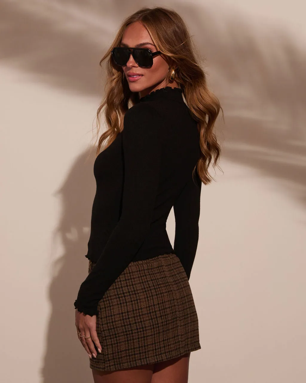 Warm Wishes Ruffle Mockneck Sweater Top sold by Vici product image thumbnail 4