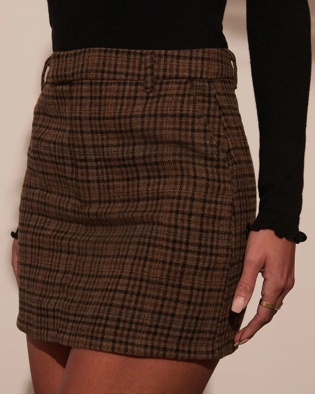 Carrey Mini Plaid Skirt sold by Vici product image thumbnail 3
