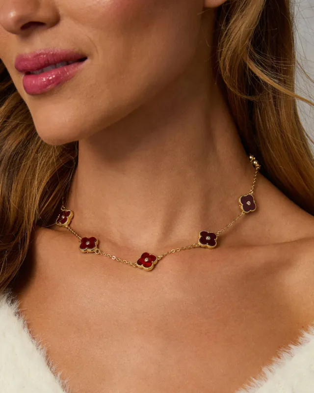 Madeline Clover Charm Necklace made by Vici