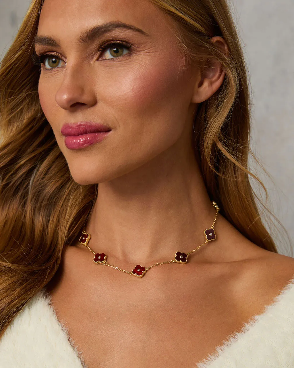 Madeline Clover Charm Necklace sold by Vici product image thumbnail 3