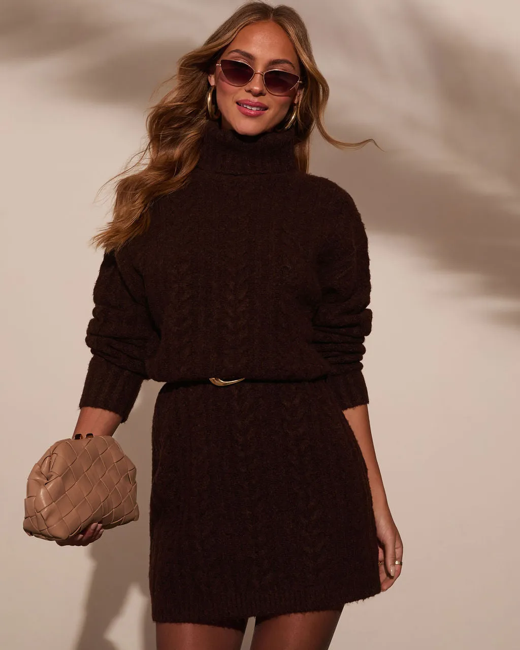Snowdrift Turtleneck Sweater Dress sold by Vici product image thumbnail 5