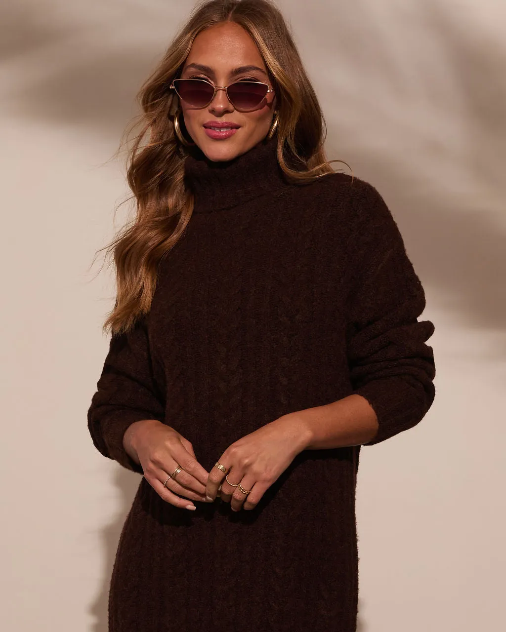 Snowdrift Turtleneck Sweater Dress sold by Vici product image thumbnail 2