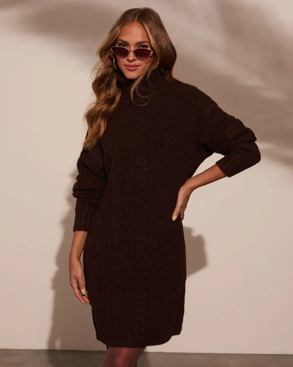 Snowdrift Turtleneck Sweater Dress sold by Vici product image thumbnail 3