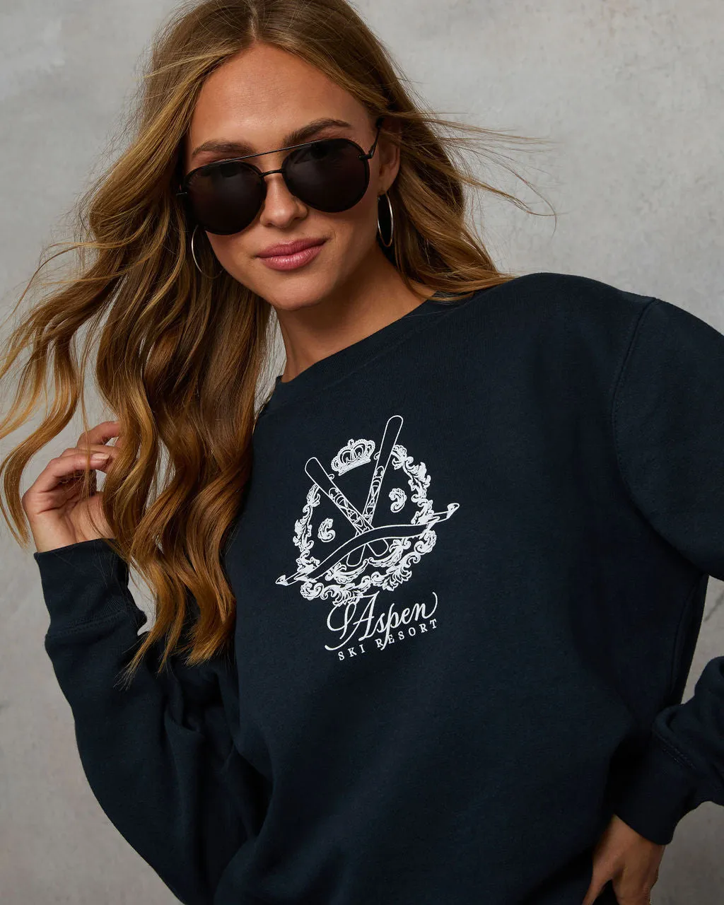Aspen Ski Resort Graphic Sweatshirt sold by Vici product image thumbnail 5