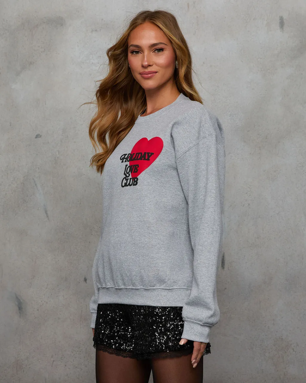 Holiday Love Club Sweatshirt sold by Vici product image thumbnail 3