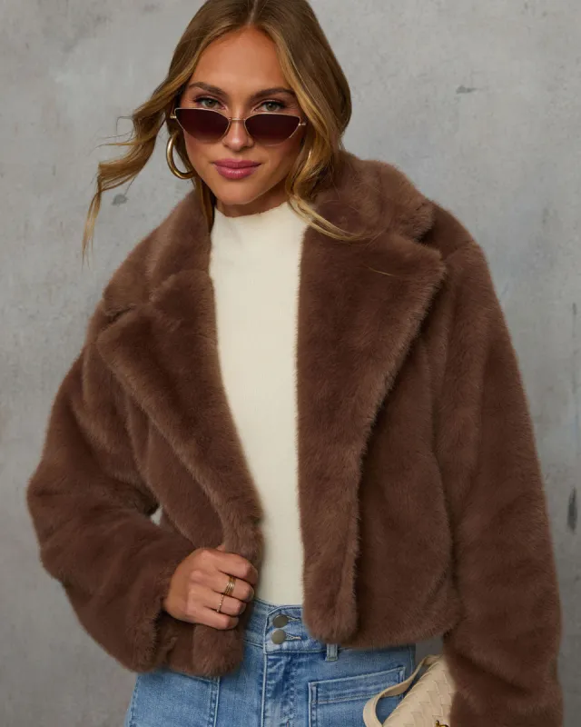 Snuggle Season Faux Fur Coat sold by Vici