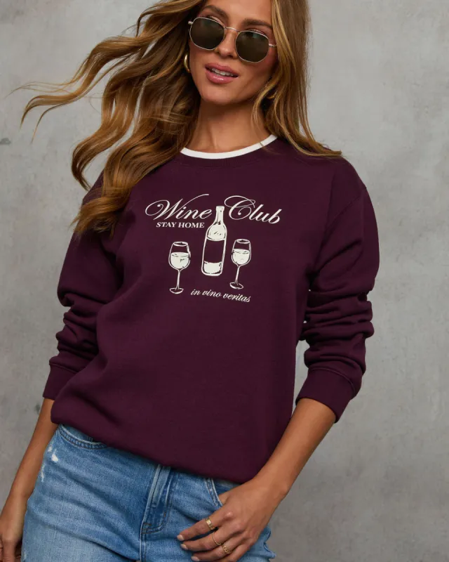 Wine Club Graphic Sweatshirt sold by Vici