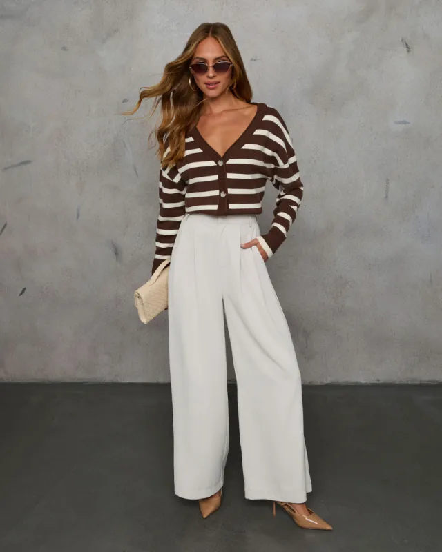 Thinking of You Contrast Striped Cardigan sold by Vici