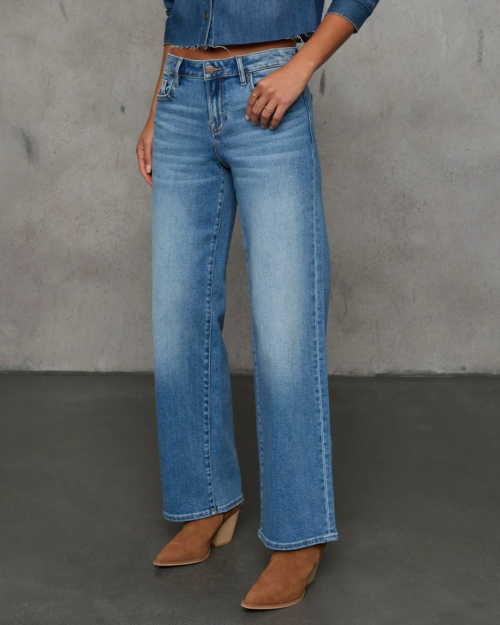 tisla-straight-leg-dad-jeans sold by Vici