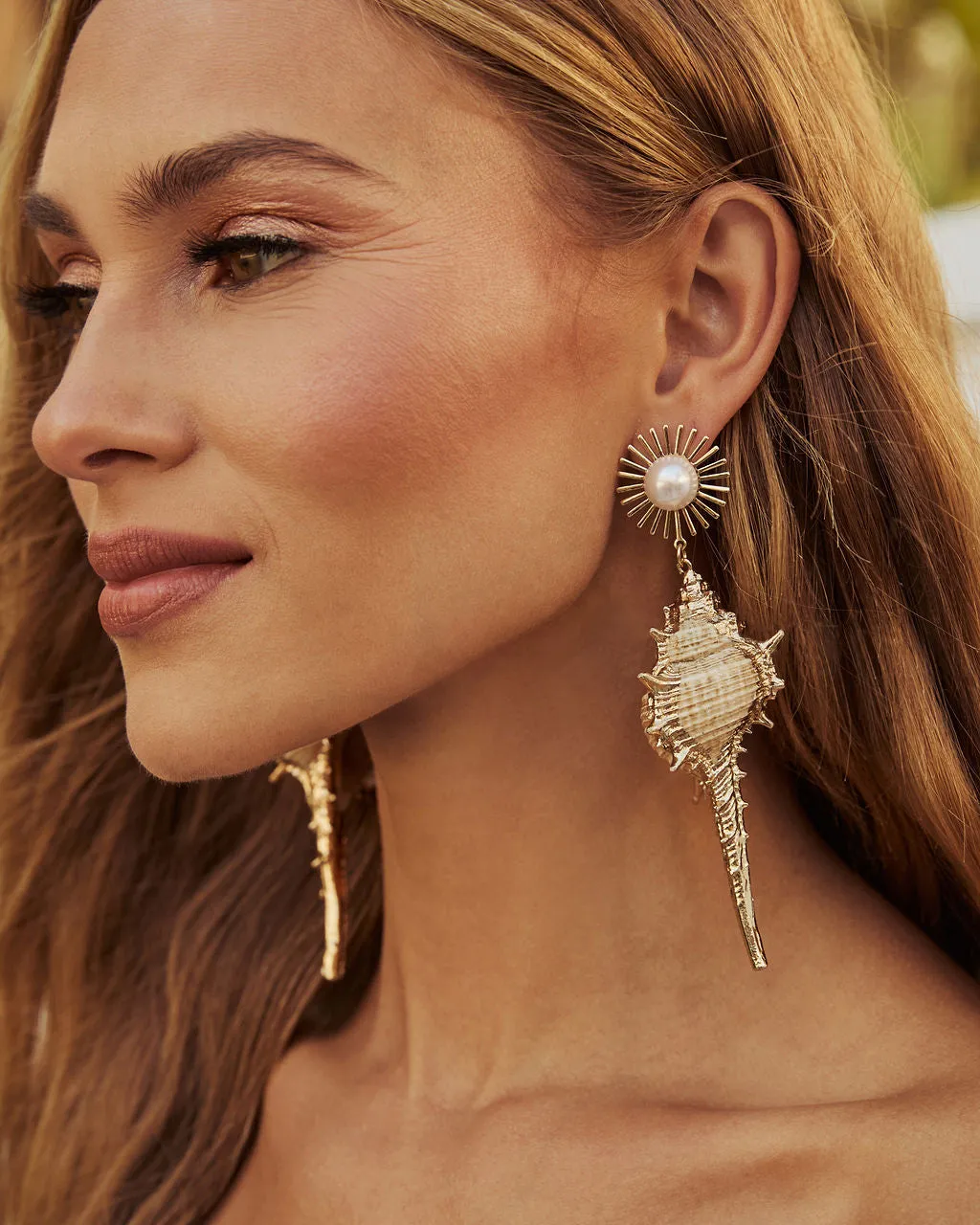 Lost At Sea Shell Drop Earrings sold by Vici product image thumbnail 4