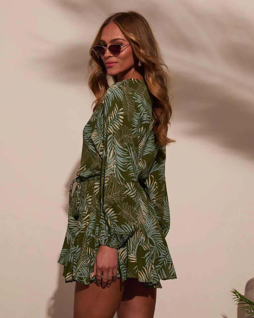 Ocean Breeze Waist Tie Mini Dress sold by Vici product image thumbnail 4