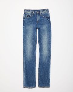 Evren High Rise Slim Straight Leg Jeans - Dark Wash - FINAL SALE sold by Vici