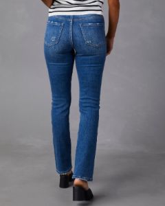 Evren High Rise Slim Straight Leg Jeans - Dark Wash - FINAL SALE sold by Vici