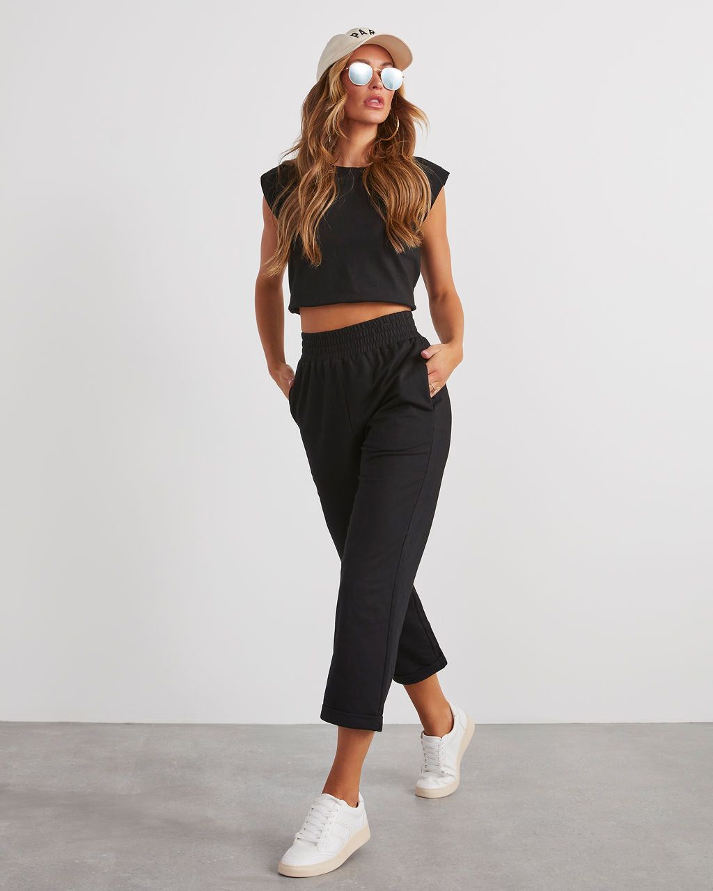 Elevated Chill Cotton Pocketed Pants - Black sold by Vici product image thumbnail 6