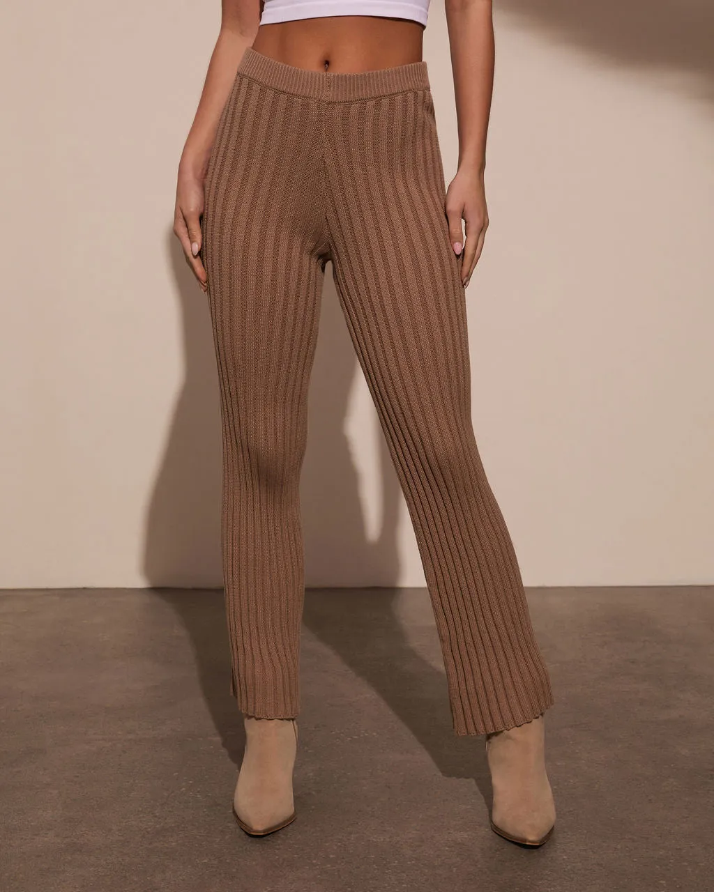 Always Home Ribbed Flare Pants sold by Vici product image thumbnail 2