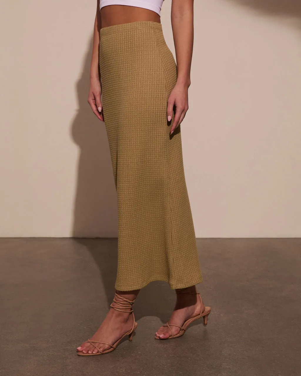 Sweet Daydream Waffle Knit Skirt sold by Vici product image thumbnail 3