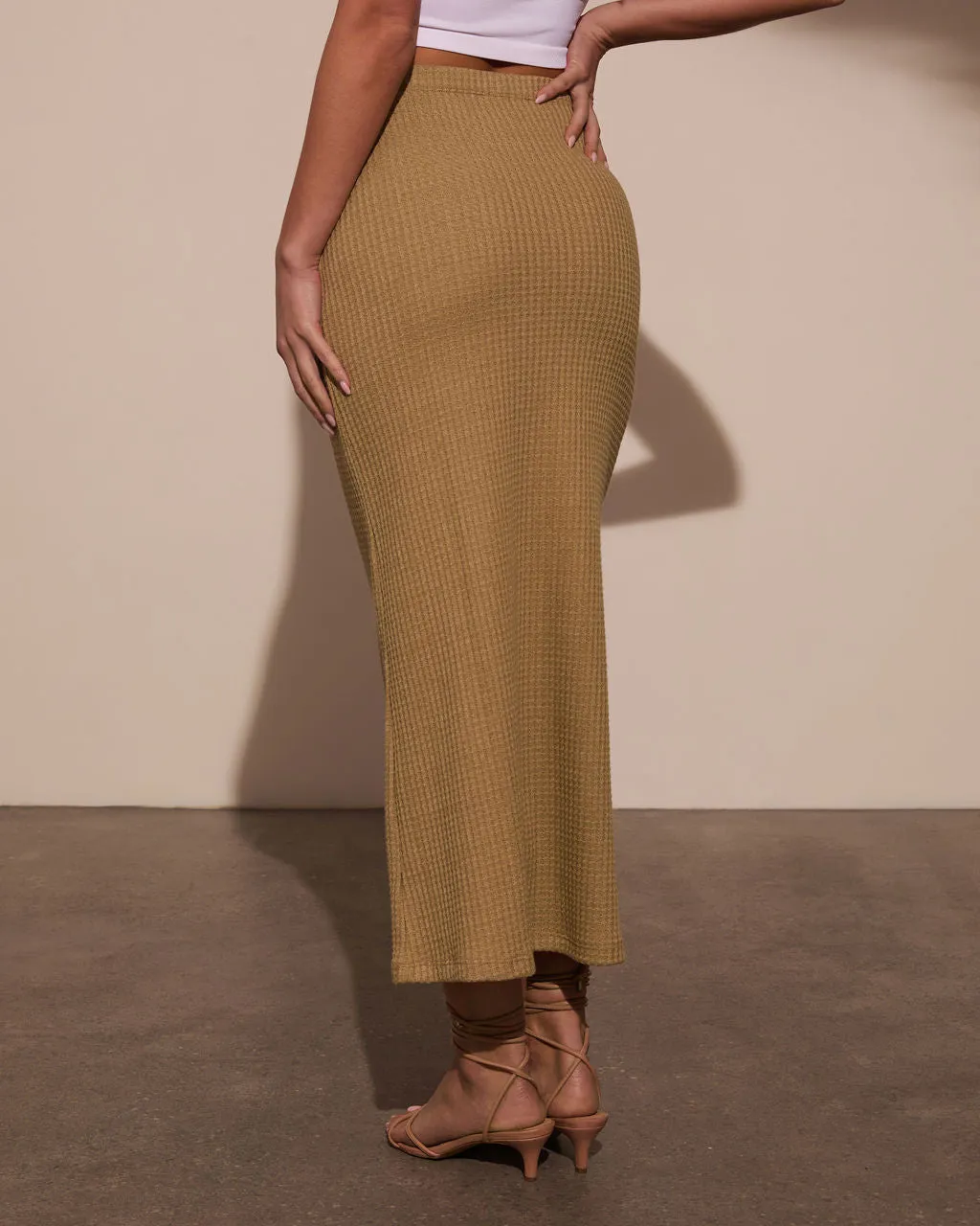 Sweet Daydream Waffle Knit Skirt sold by Vici product image thumbnail 4