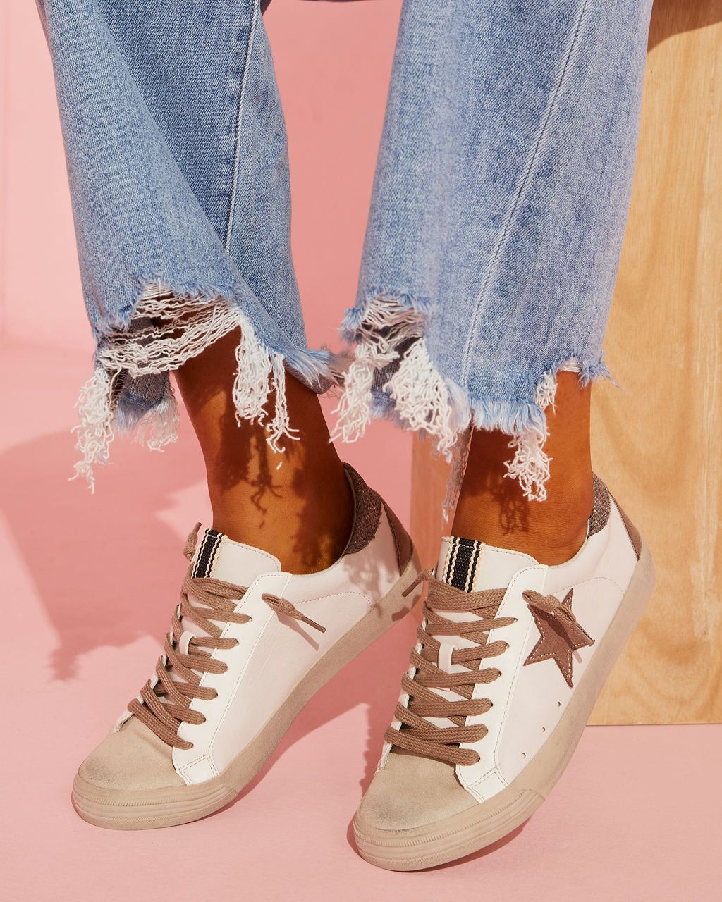 Stardust Sneakers - White/Brown - SALE sold by Vici product image thumbnail 5