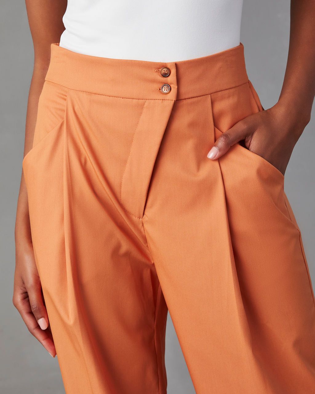 Summer Suiting Wide Leg Pants - Orange - FINAL SALE sold by Vici product image thumbnail 4