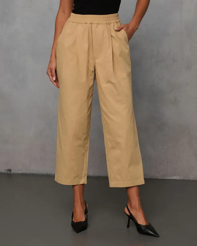 Rennes Cropped Pleated Pants sold by Vici