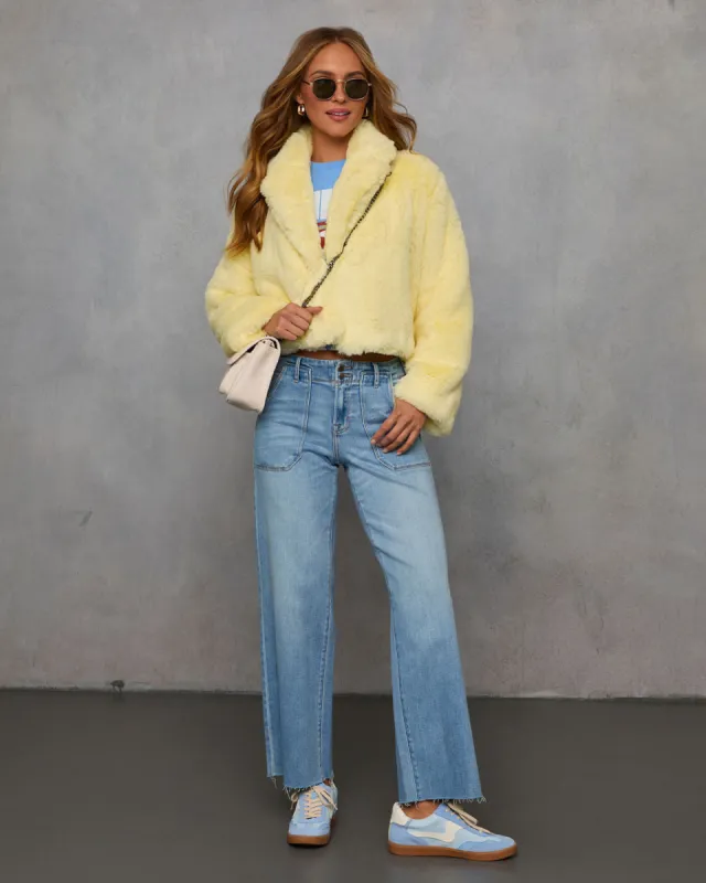 Chasing Sunshine Faux Fur Coat sold by Vici