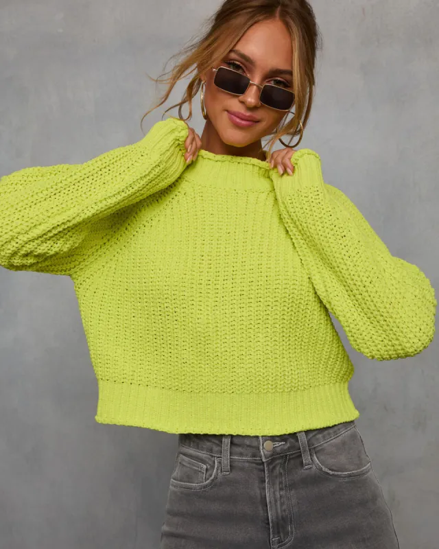 Pure Joy Mockneck Knit Sweater made by Vici