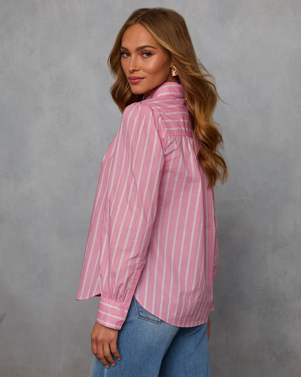 Cellia Striped Button Down Top sold by Vici product image thumbnail 4