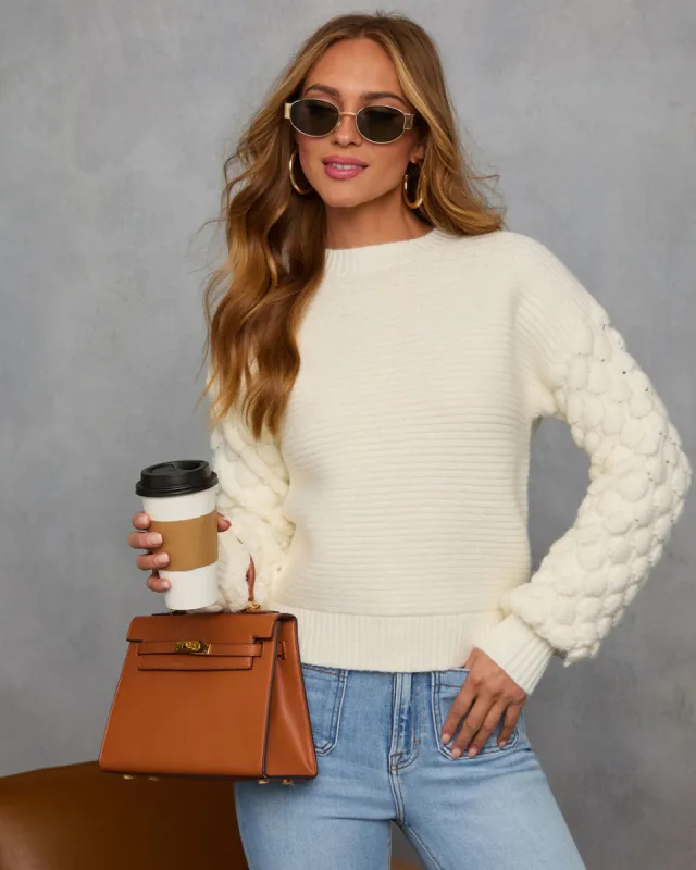 Smile Starter Ribbed Sweater made by Vici