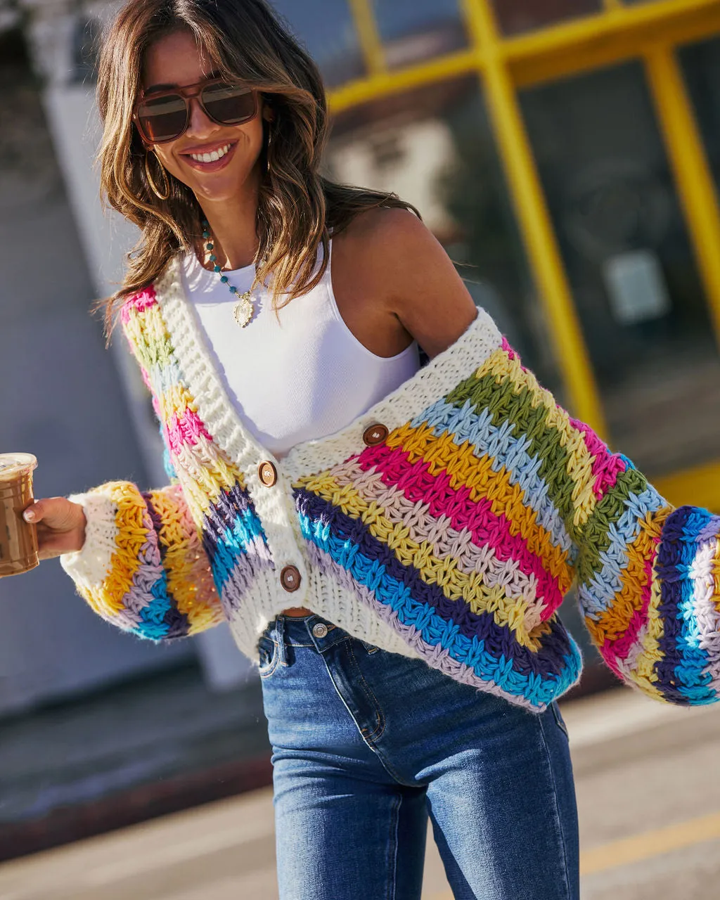 Happy Trails Crochet Cardigan sold by Vici product image thumbnail 5
