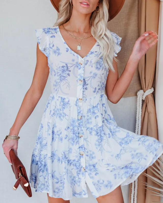 Fresh Take Floral Button Down Babydoll Dress - FINAL SALE made by Vici