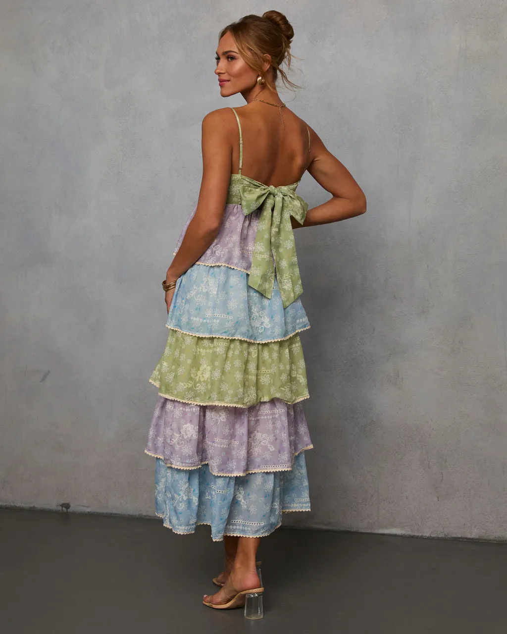 Willow Waltz Tiered Maxi Dress sold by Vici product image thumbnail 4