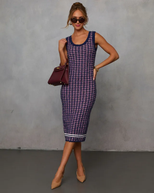 Clarasi Tweed Midi Dress sold by Vici