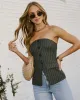 Charming Classic Pinstripe Strapless Top sold by Vici
