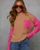 Merry Muse Contrast Sweater sold by Vici